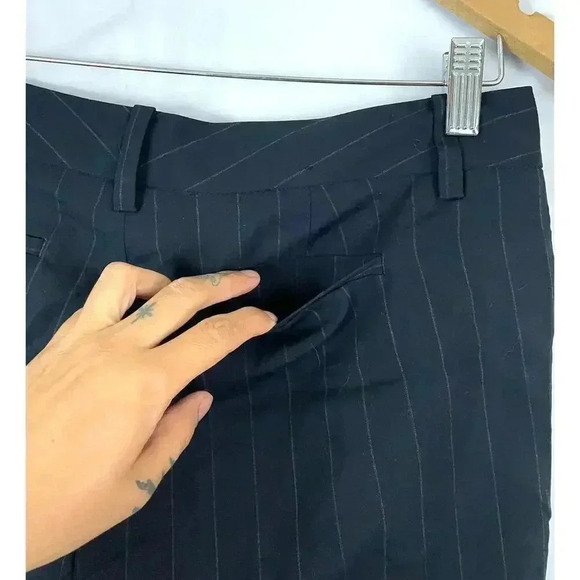 Banana Republic Pants Black Size 10R Martin Fit Career Wool Blend Lined - Picture 10 of 13